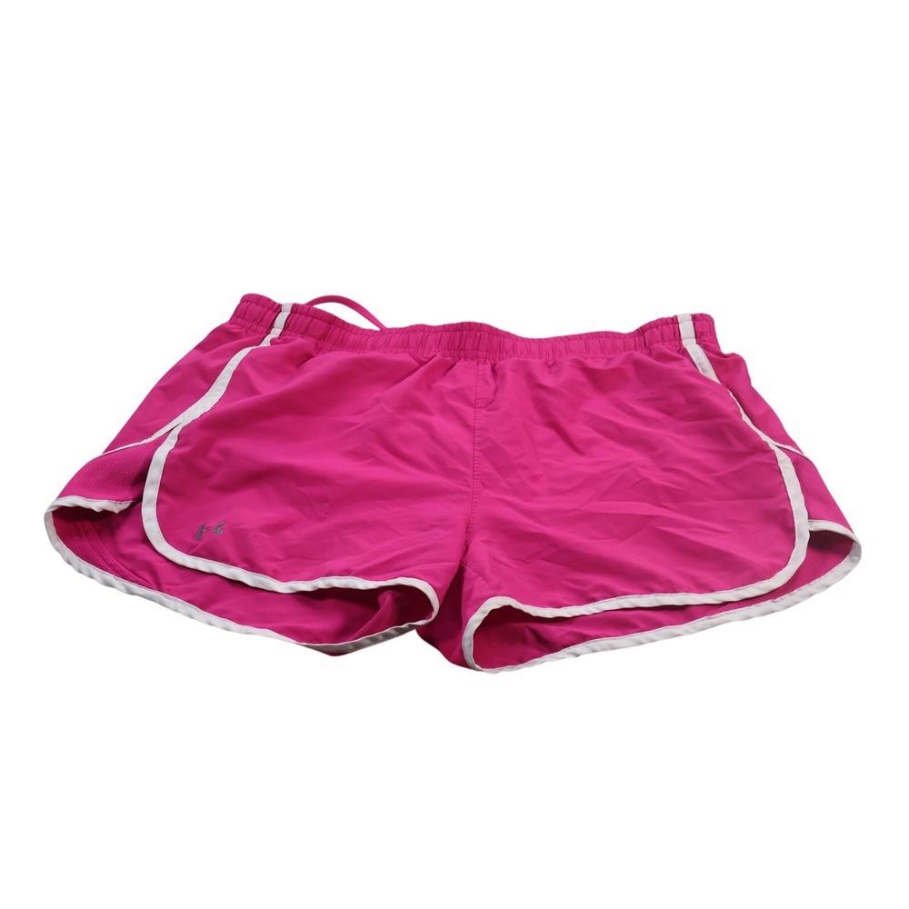 Under Armour‎ Running Shorts Womens Medium Pink HeatGear Elastic Waist Mesh Trim